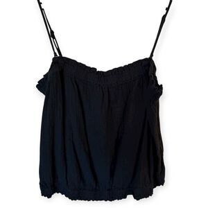 Anthropologie April Gauzy Ruffle Tank